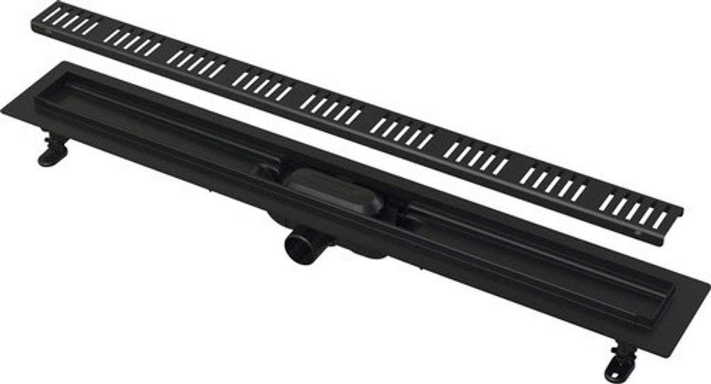 form&style Duschrinne REDONDA 950 x 62 mm Abflussleistung 28 l/min Rost schwarz matt