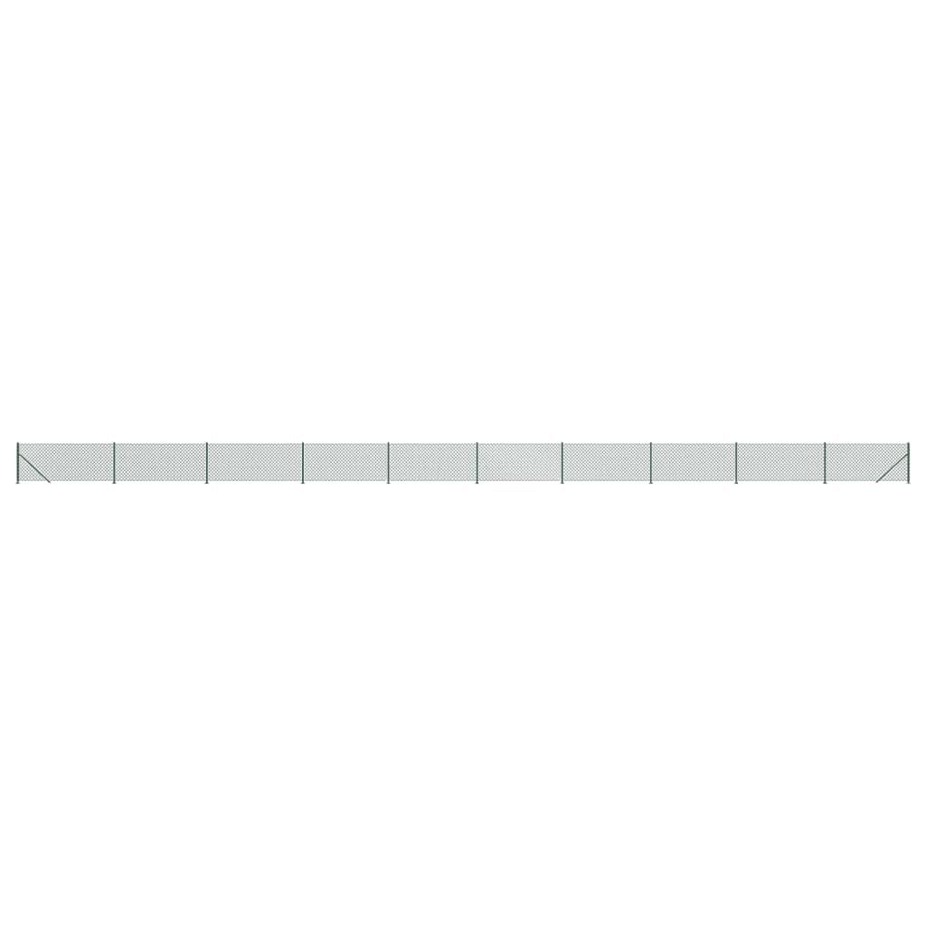 vidaXL Maschendrahtzaun mit Bodenflansch Grün 1,1x25 m Produktbild 