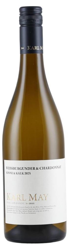 Karl May Weissburgunder & Chardonnay Sonne & Kalk trocken 2025 | Weißwein | Deutschland | 1 x 0,75 Liter