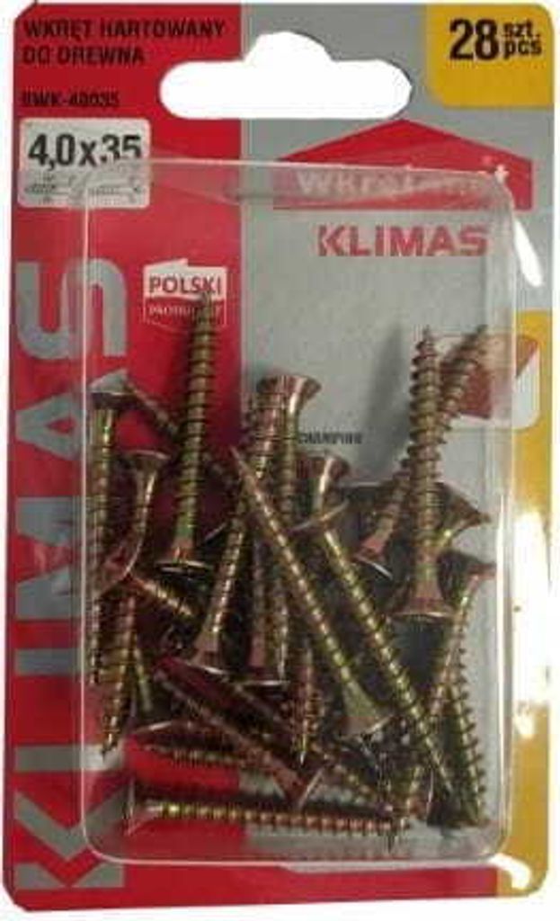 Gehärtete Holzschrauben 4x35mm 28 Stück PZ2 gold