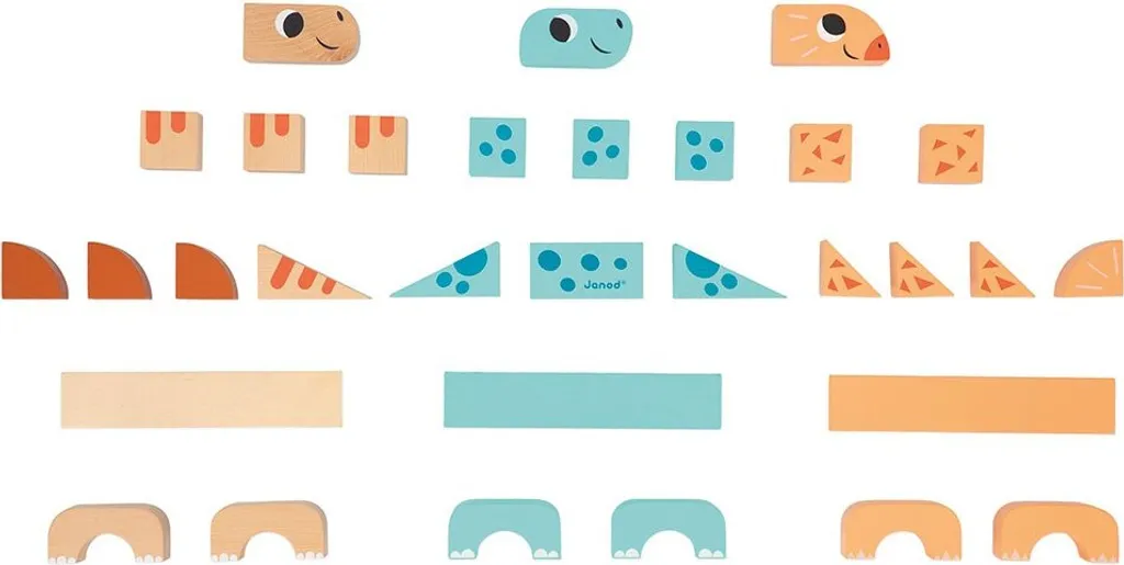 Jeu de Construction Janod Dinosaure - Activité Éducative dès 3 Ans