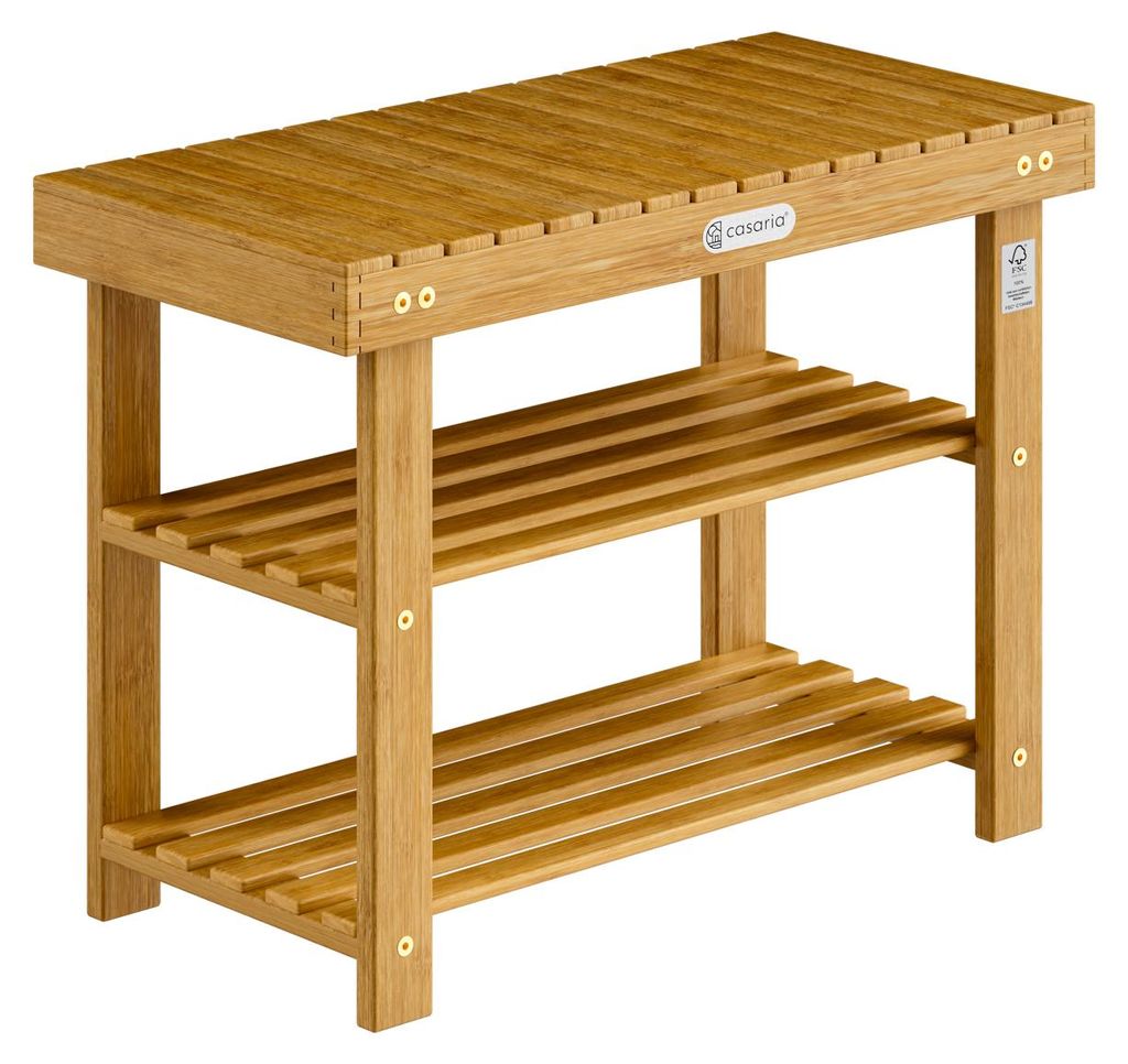 CASARIA® Scarpiera con Seduta in Legno Capacità 160 kg Immagine del prodotto 