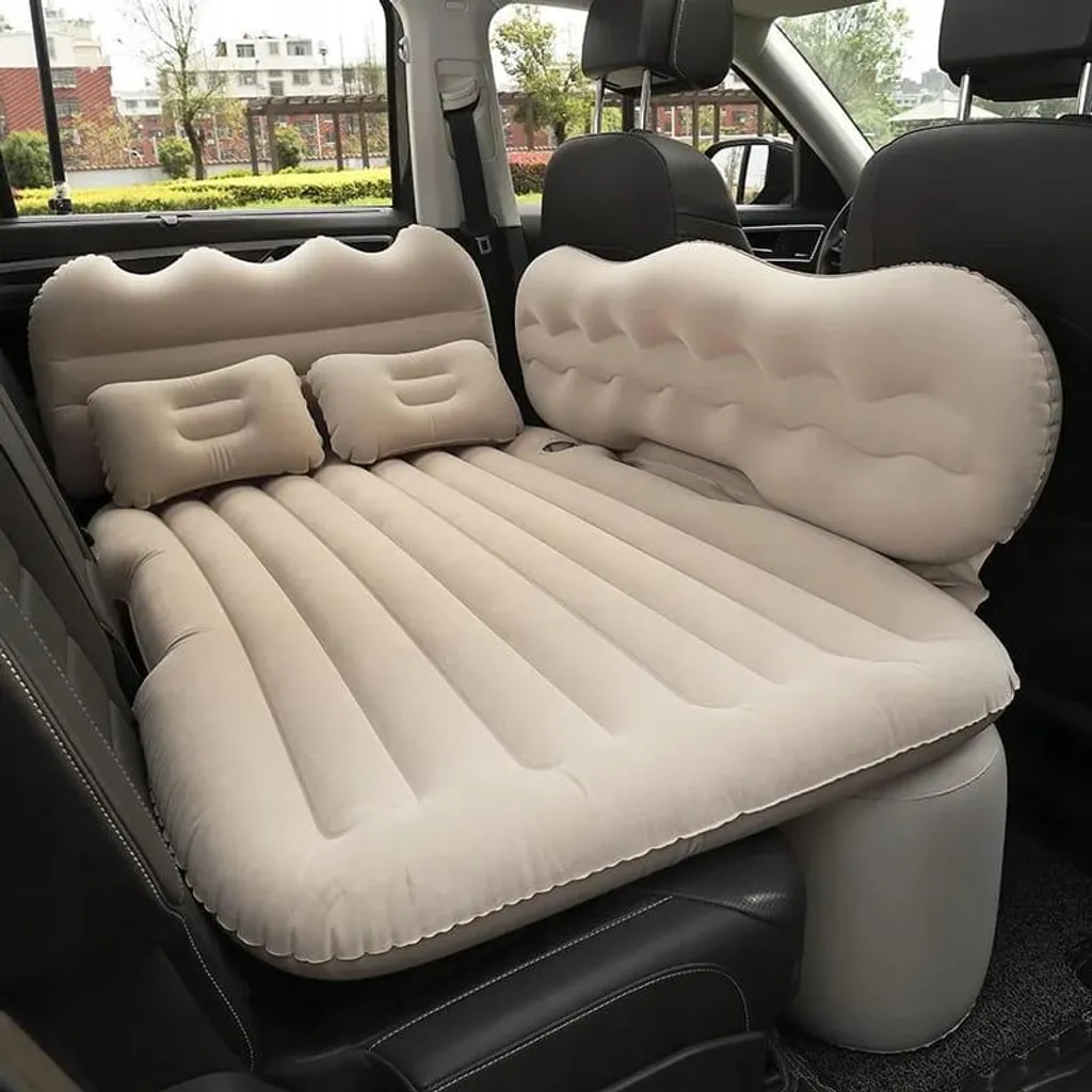Materasso Gonfiabile Auto EDIBAZZAR Beige con Pompa | Letto Camping - 7