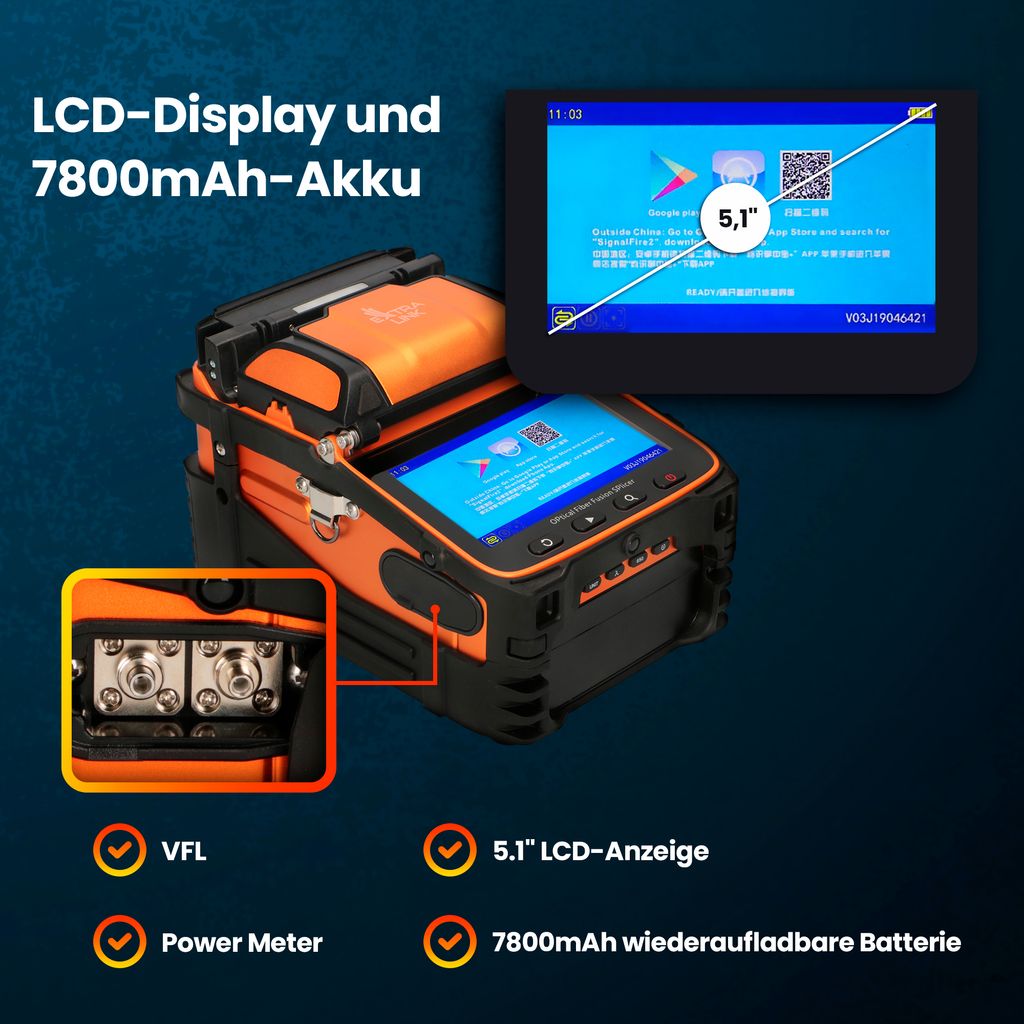 Extralink AI-9 professionelles Glasfaserschweißgerät Produktbild 4