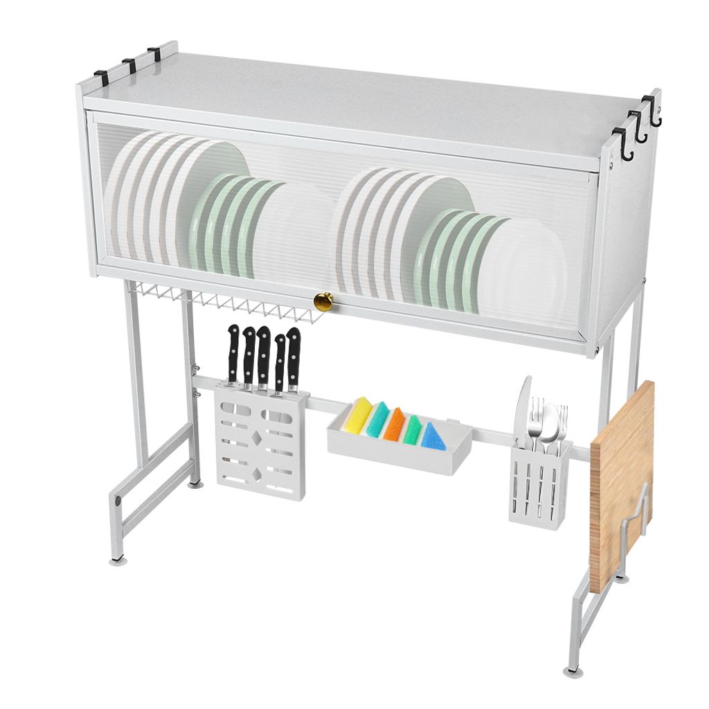 Abtropfgestell Über der Spüle,platzsparender Küchen-Organizer aus Metall,Geschirrständer Dish Drying Rack für Schüsseln,Teller und Löffel,65...