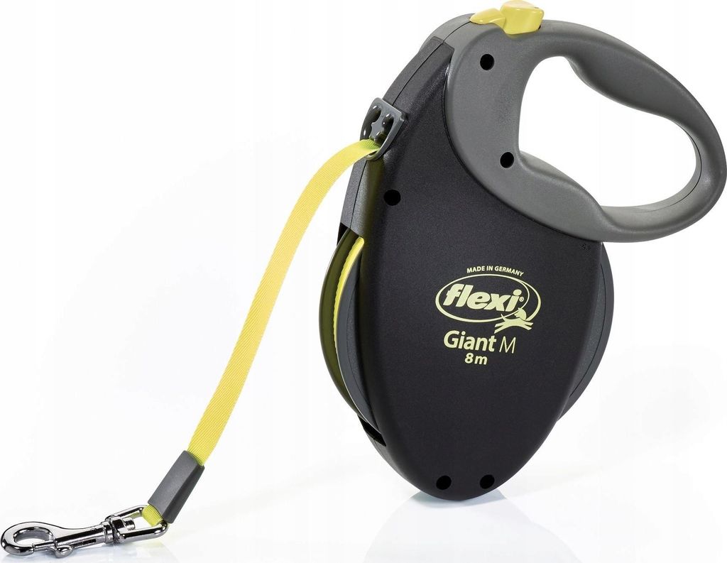 flexi NEON GIANT, Gurt, M: 8 m, schwarz / neongelb Produktbild 