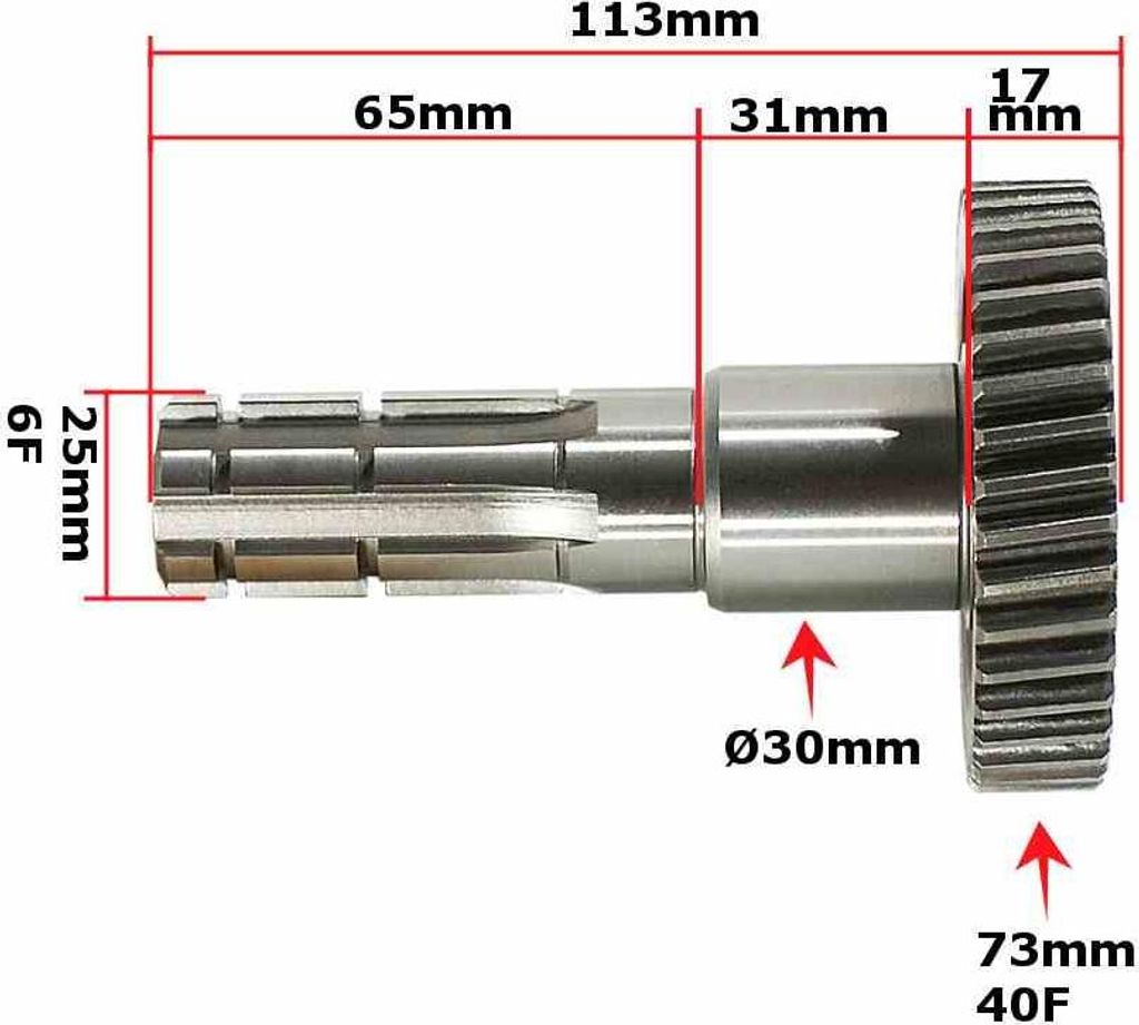 Atv 150 Diablo 157Qmj Original Fuxin Fabrik Abtriebswelle