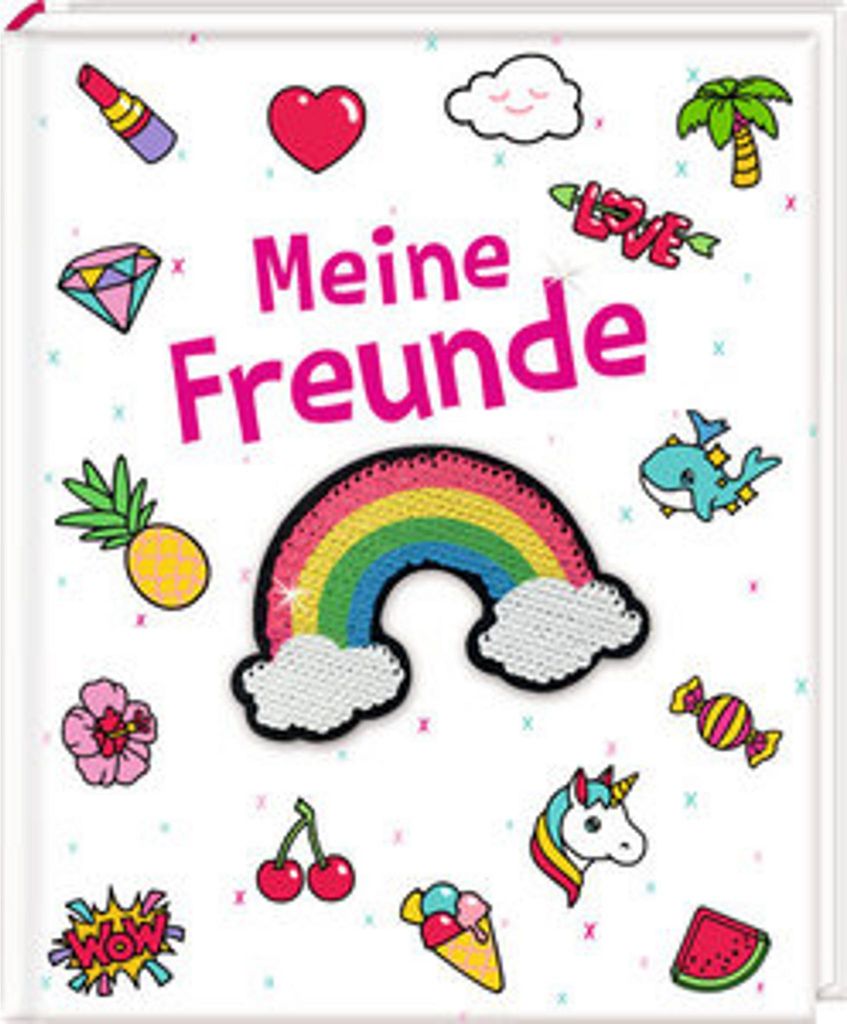 Coppenrath Freundebuch: Funny Patches (Wendepaill.) - Meine Image du produit 