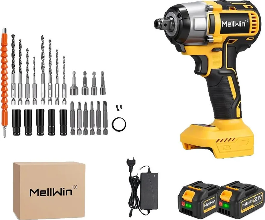 Avvitatore ad Impulsi 520Nm Brushless 18V Professionale 2 Batt