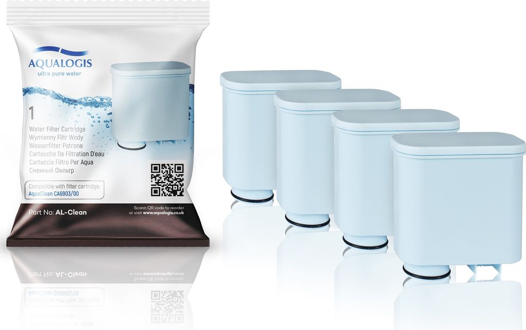 Aqualogis Wasserfilter-Set AL-Clean-Set 4 Stück - Kompatibel mit Aquaclean CA6903 Intenza+ CA6702 Intenza TZ70003 - Ersatzfilter-Set