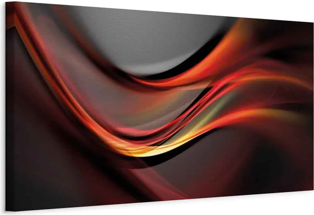 Marea d'Ambra 150x50 cm - Quadro su Tela Astratto di Grande Formato