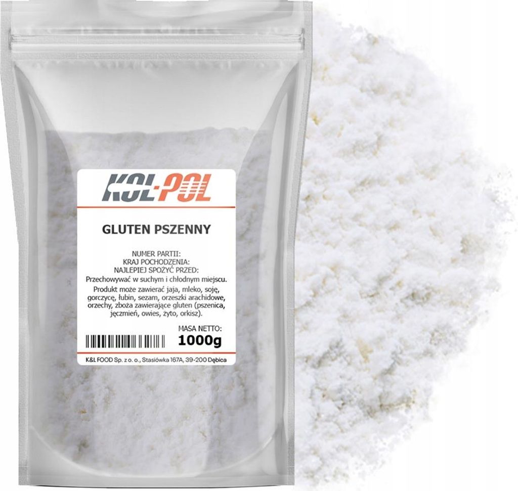 GLUTEN PSZENNY 1kg Witalny spożywczy naturalne białko do Zdjęcie produktu 