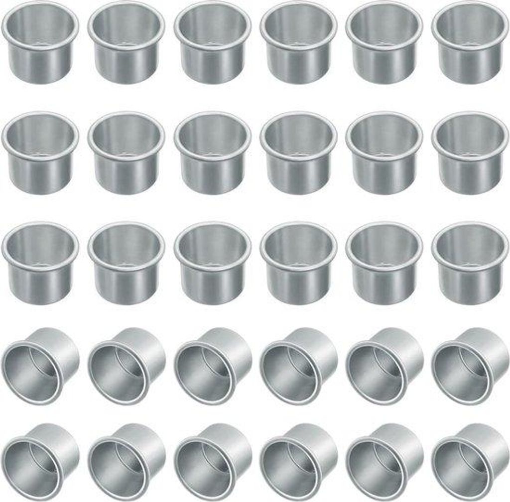 Metallene Kerzenhalter - 30 Stück - 27mm x 19mm - Kerzenplattenhalter - Kreativ - Weihnachtsdekoration