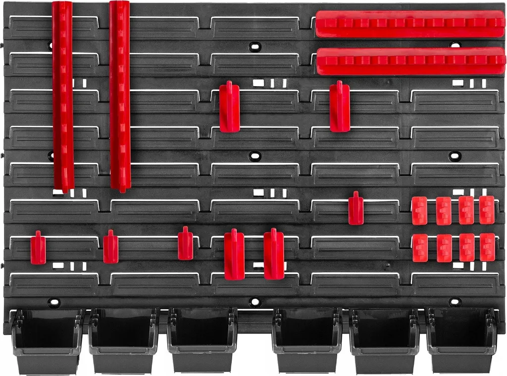 Panneau perforé pour outils 58 x 39 cm rouge pour garage et atelier