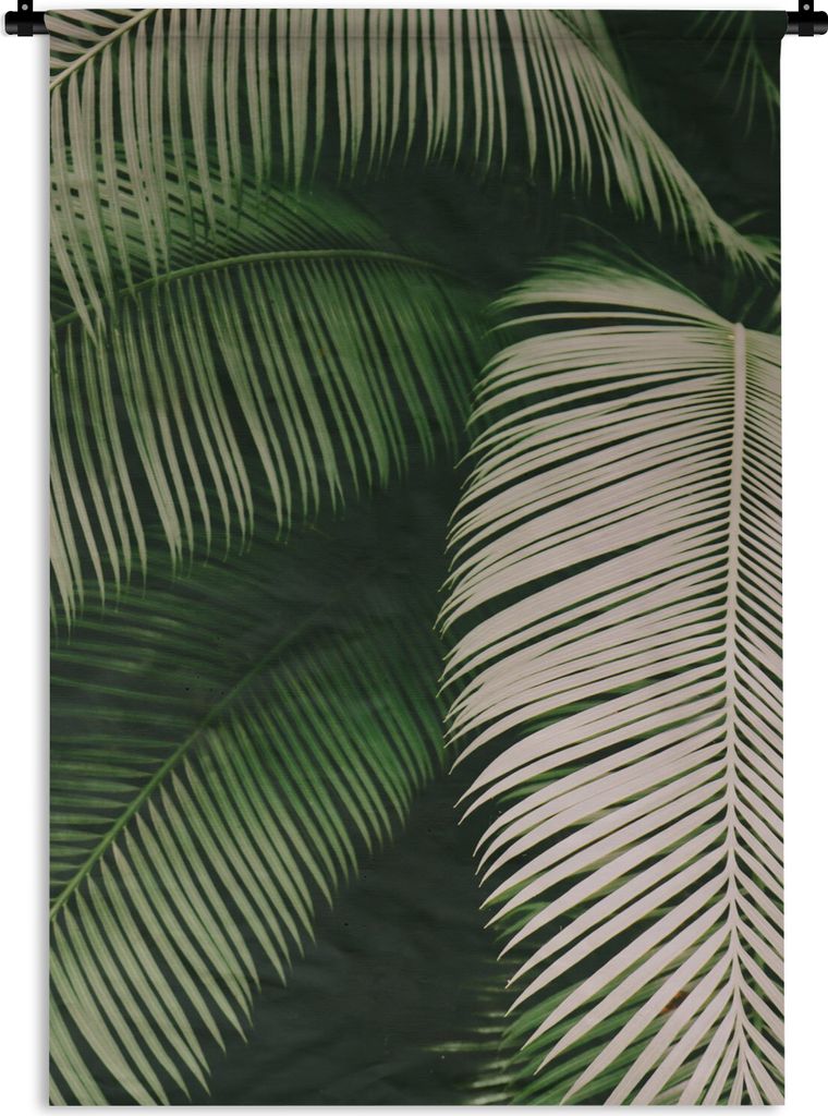 MuchoWow Wandteppich Wandbehang Palmwedel - Sommer - Tropisch 90x135 cm Tapisserie Dekoration Wandtuch - Baumwolle - Wandskulptur