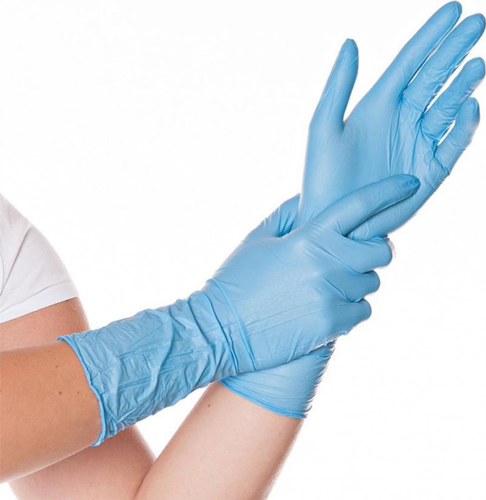 HYGOSTAR Nitril-Handschuh SAFE LONG L blau puderfrei 100 Stück