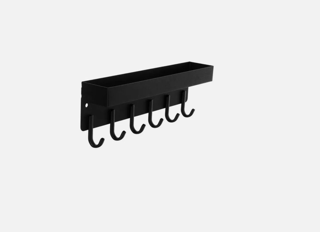 Ruhhy 24603 Nástěnná magnetická polička s háčky 24,5 x 8,5 Obrázek produktu 