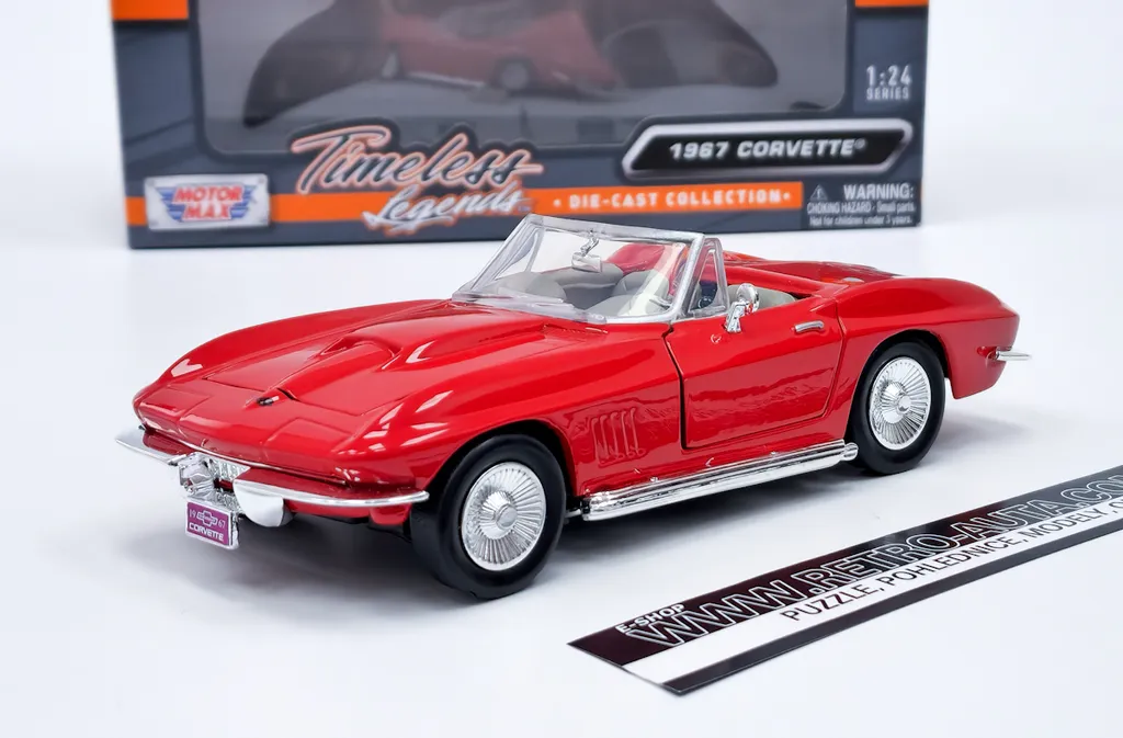 Corvette C2 1967 Rouge 1:24 - Réplique Réaliste pour Collectionneur