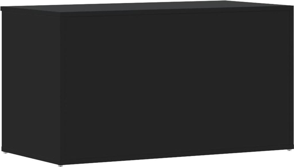 vidaXL Aufbewahrungstruhe Schwarz 84x42x46 cm Holzwerkstoff Produktbild 4