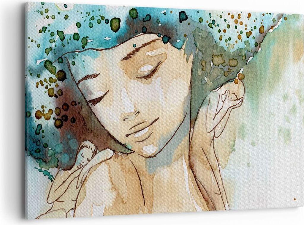 Bild auf Leinwand - Leinwandbild - Frau modern - 120x80cm - Produktbild 