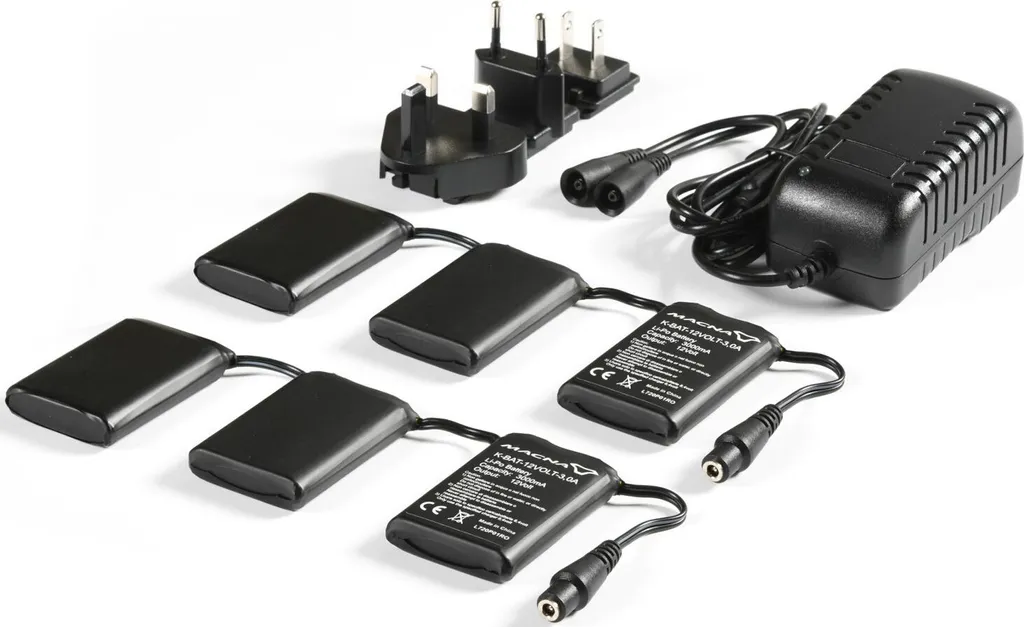 Kit Macna 12V 3000mAh: Batterie e Caricatore per Guanti e Calze Termiche