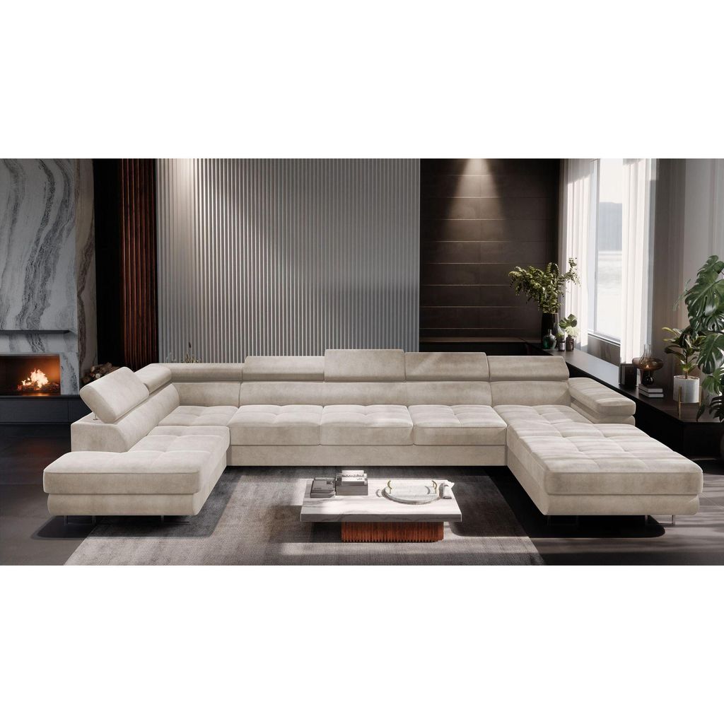 MUFFO Ecksofa U-Form Links WILD MAXI U mit Schlaffunktion Produktbild 
