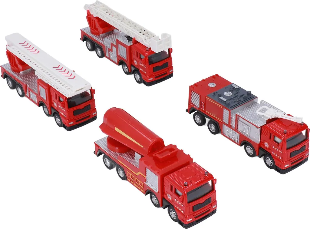 Coffret de véhicules de pompiers éducatifs en métal pour les 3 ans +