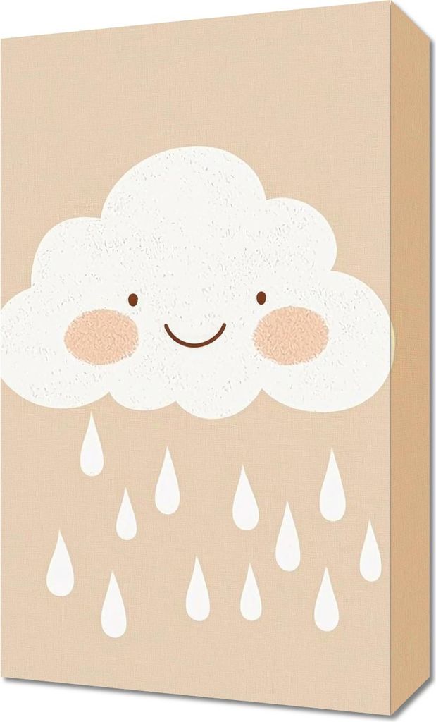 Bild 30x50cm Muster für Kinder, Mädchen und Jungen - Wolke