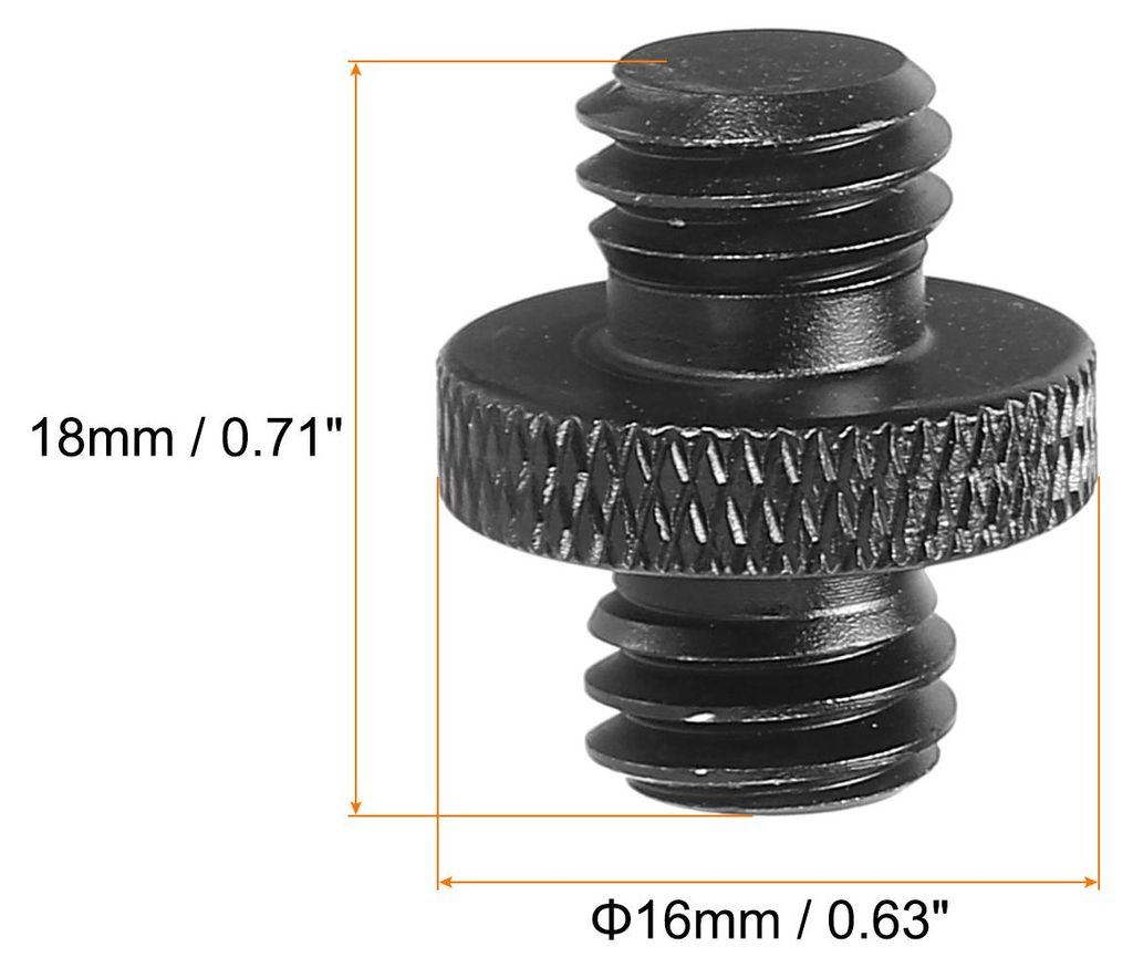 2Pack Mikrofonstativ Adapter 3/8 Stecker an 3/8 Stecker Gewinde Stativ Schraube Adapter Doppelseiten Kamera Schraube fš¹r Mikrofon Stativst?nder ...