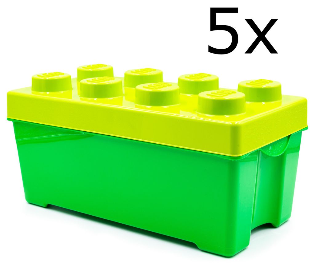 LEGO: grüne Aufbewahrungsbox, 5 Stück Produktbild 