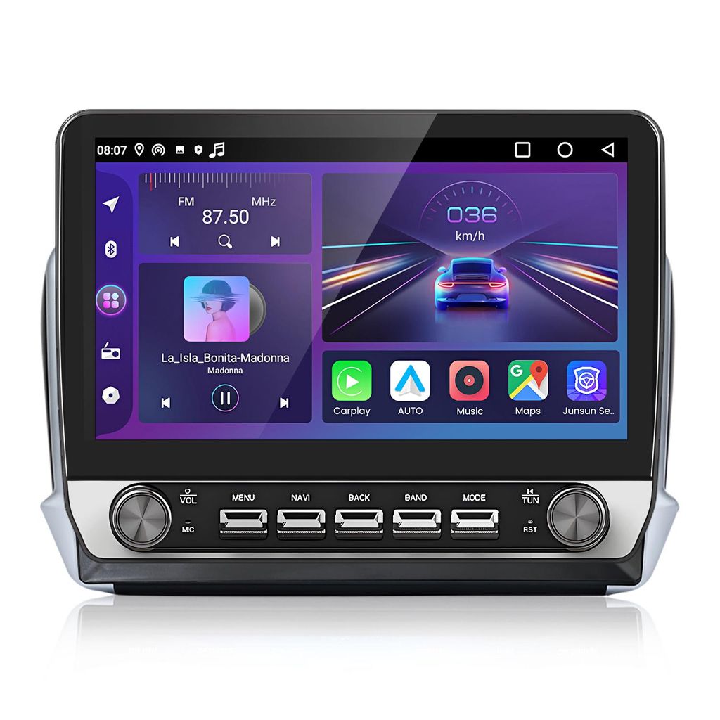 10.1" Android 15 Radio samochodowe Carplay dla Peugeot Zdjęcie produktu 