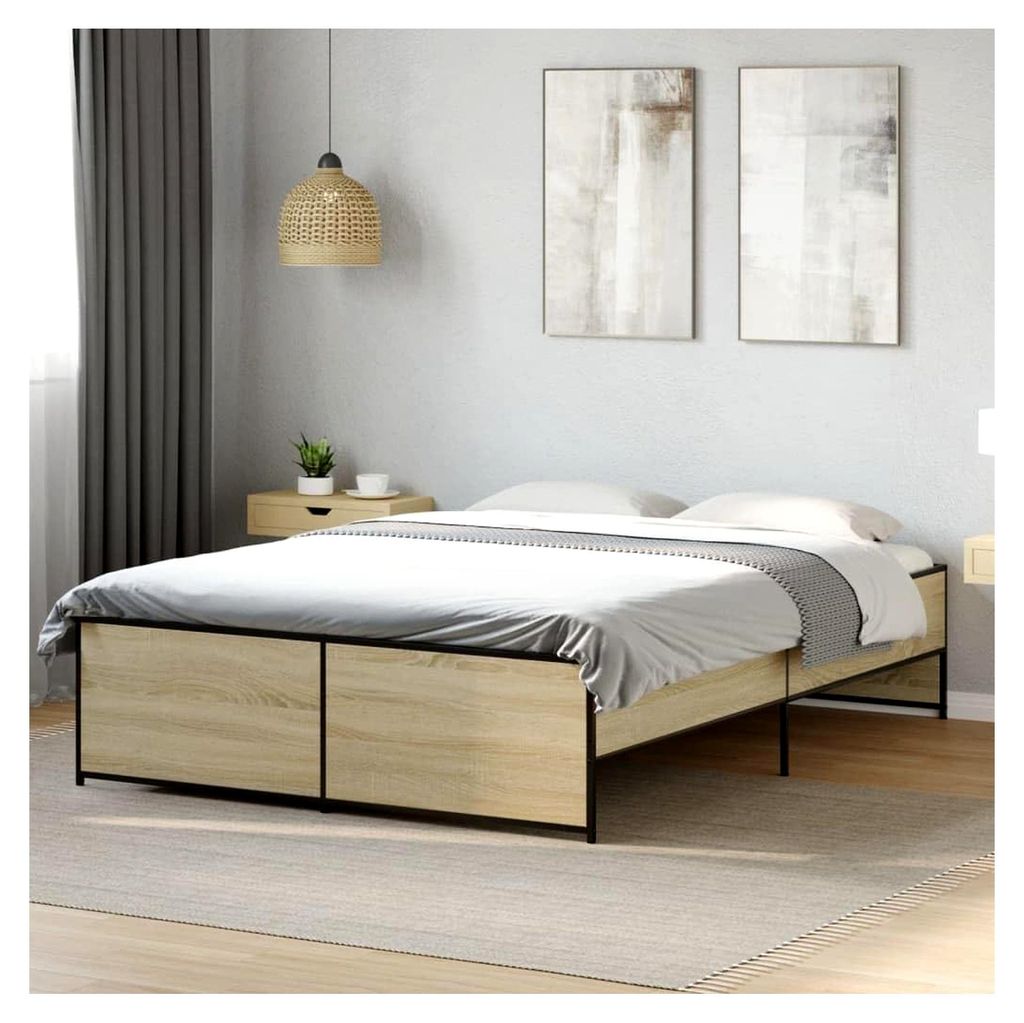 Bettgestell ohne Matratze Sonoma Eiche 140x190 cm