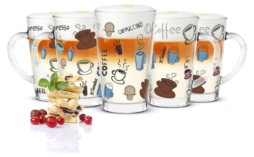 6 Latte Macchiato Gläser 300ml Kaffeegläser Teeglas mit Produktbild 