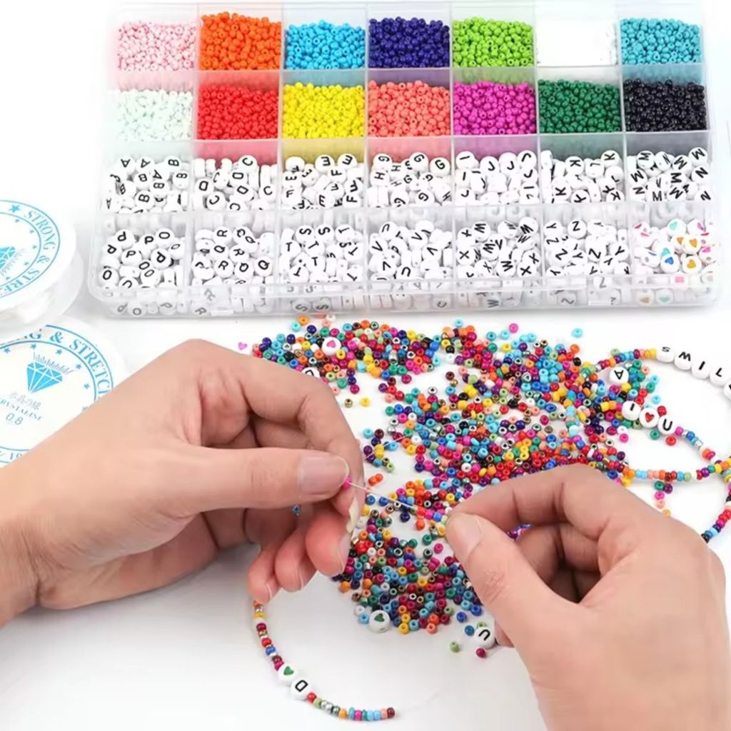Perlen für Armbänder Halsketten Schmuck Set kreativ DIY Produktbild 2