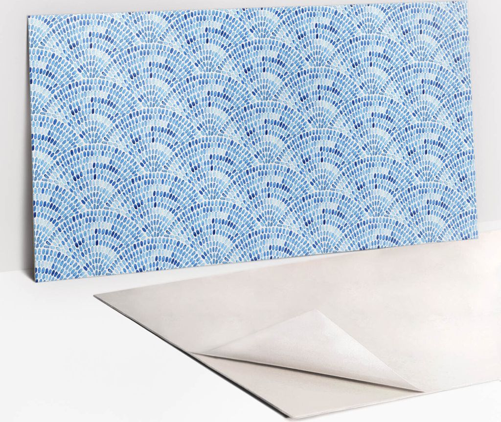 PVC-Wandschutz für die Küche - Stilvoller Schutz für Ihre Wände 100 x 50 Aquarellmosaik