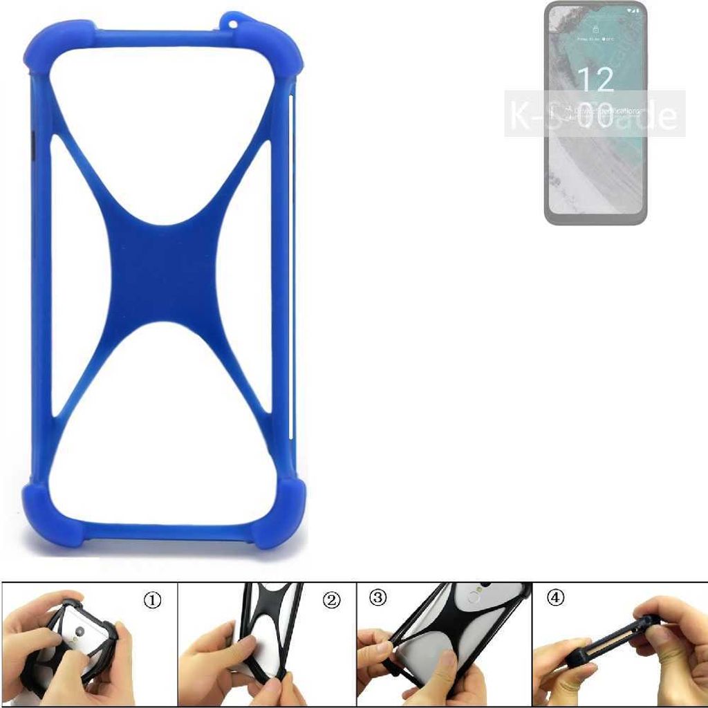 K-S-Trade Handy Hülle kompatibel mit Nokia C32 Silikon Schutzhülle Cover Case Bumper Silikoncase TPU Softcase Schutz Hülle Smartphone Stoßschutz,