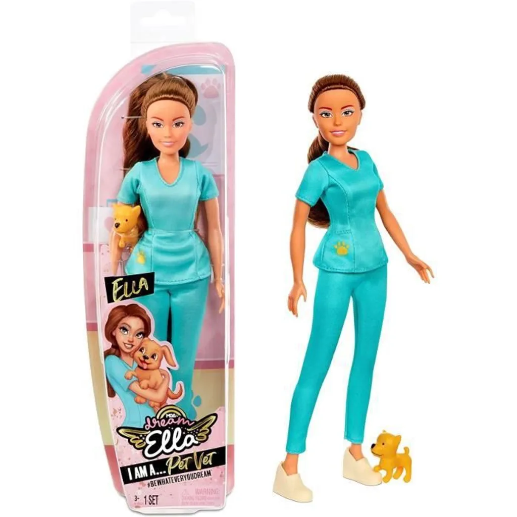 Poupée de mode Dream Ella Vétérinaire - Coffret de jeu pour enfant