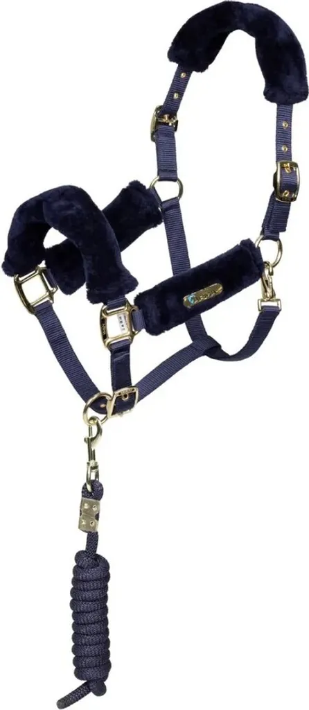 Licol anti-irritation poney ARMA ER1654 Marine fourrure synthétique