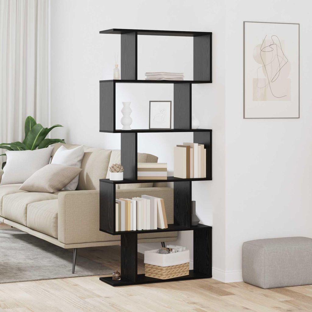 Maison Exclusive - Bücherregal Schwarz Eichen-Optik 70 x 24 x 161 cm Holzwerkstoff