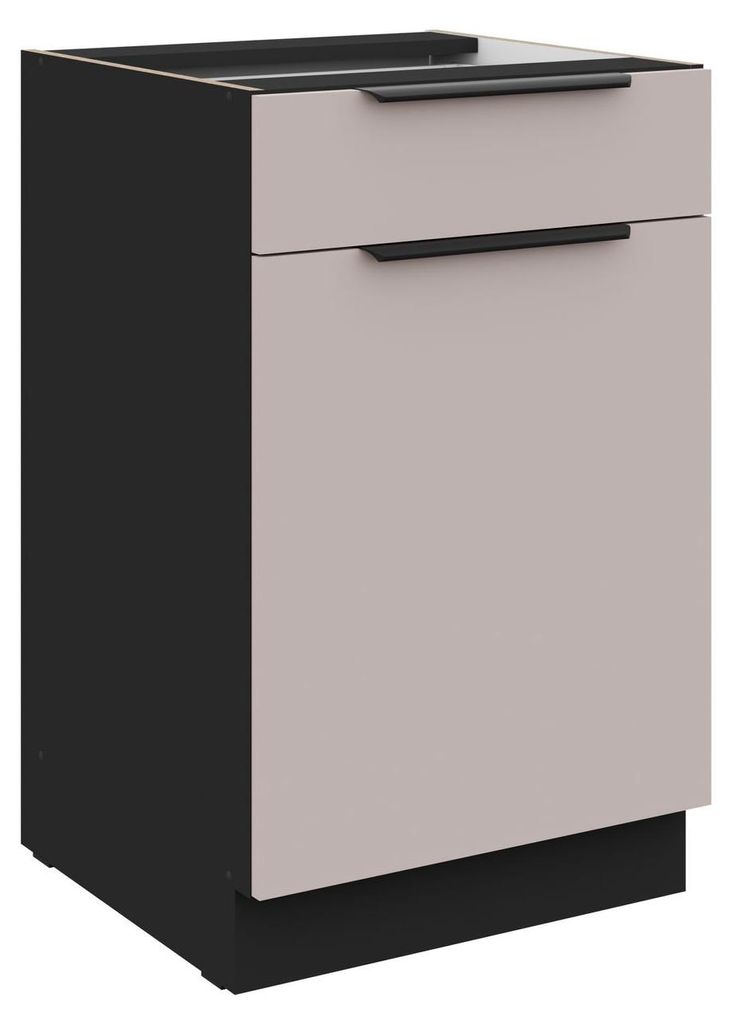 Küchen Unterschrank 50 cm Küche ARONA Kaschmir beige matt + Produktbild 