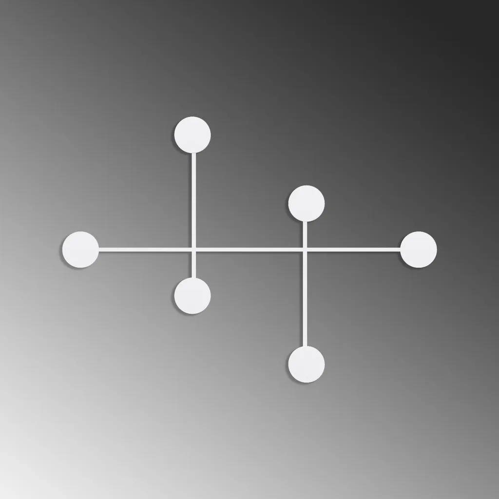 Support Mural 100% Métal Blanc Wallity Dama-B - Structure XXL 82x60 cm
