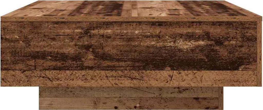 Tavolino Salotto SYFAX Legno Vecchio e Blu 80x80cm - Design Industriale - 6