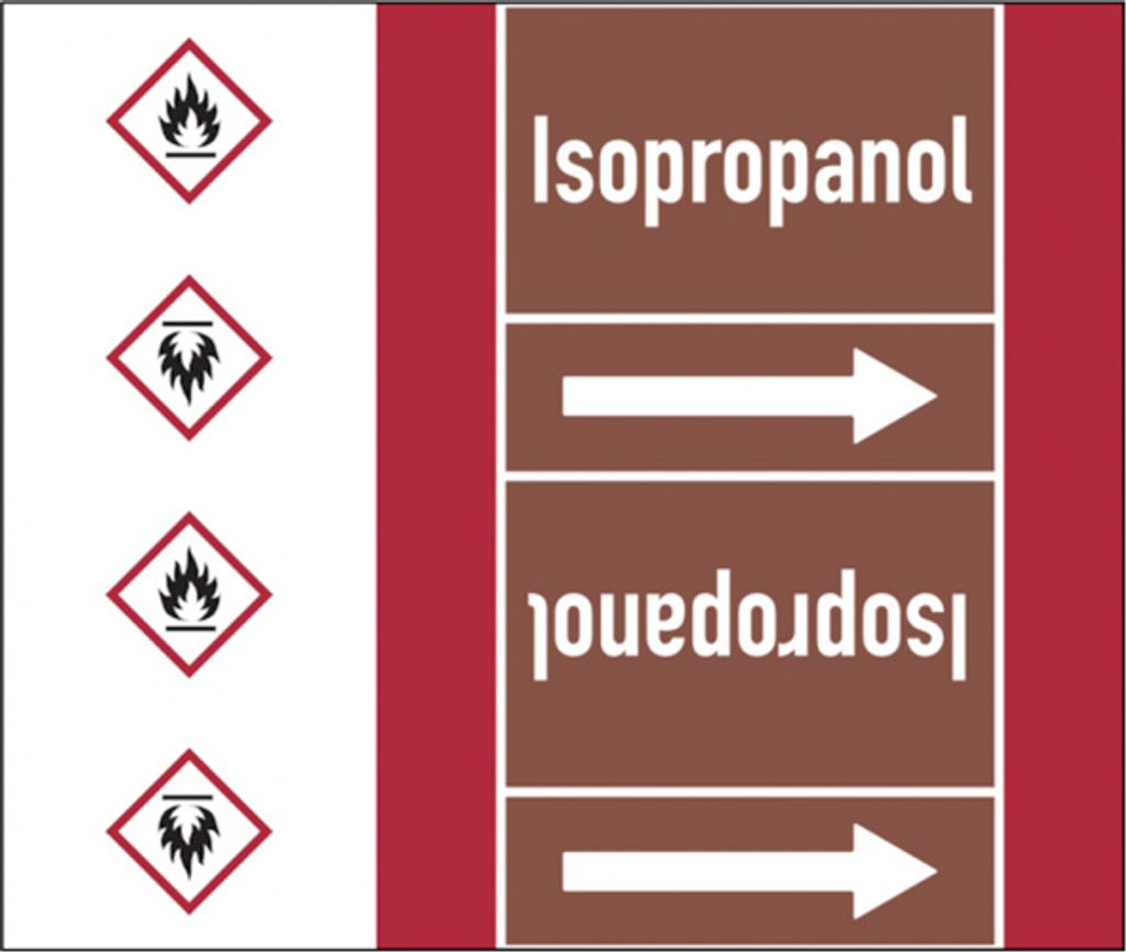 Dreifke Aufkleber Rohrleitungsband, Isopropanol, Rolle = 33 m | 33000x180 mm...