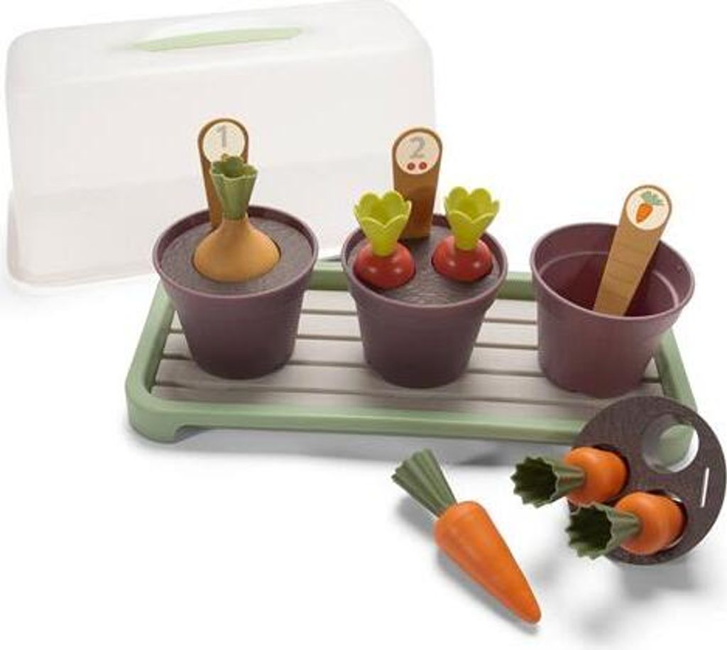 Dantoy Green Garden Mini-Gewächshaus Spielset 18-teilig Kunststoff