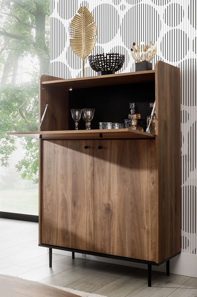 Barschrank in Eiche Nb. VAREDO-132 Wohnzimmer Möbel im Produktbild 
