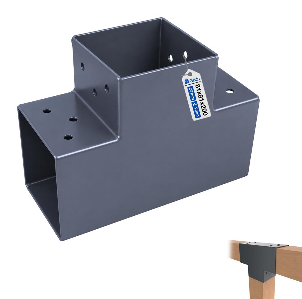 GeZu Impex Pfostenecke 3 Balken T-Model 81 x 81 mm Produktbild 