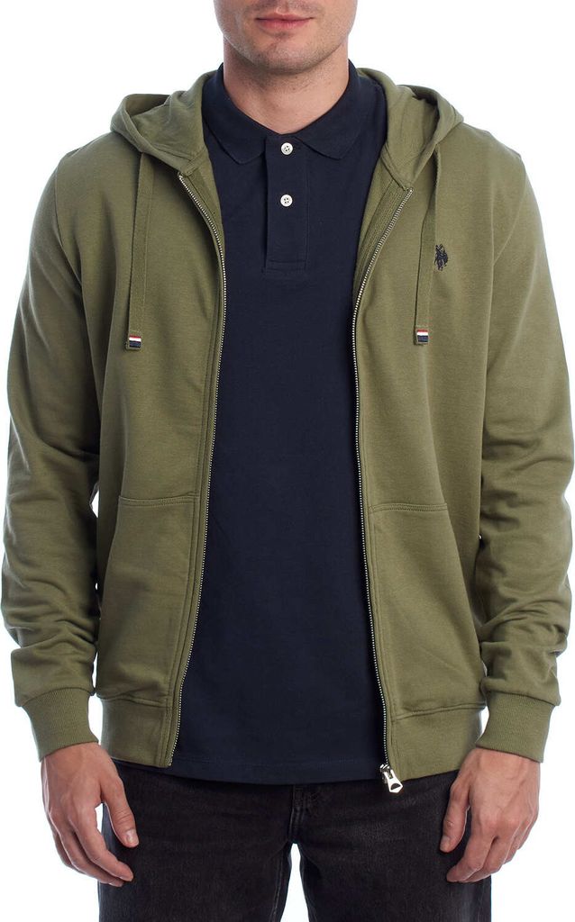 U.S. POLO ASSN. Herren-Kapuzenpullover mit Reißverschluss US41162009