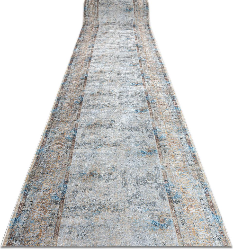 Läufer Antirutsch LOTUS BORDERO 95111 grau / beige ZUM WASCHEN 120cm beige 120x780 cm