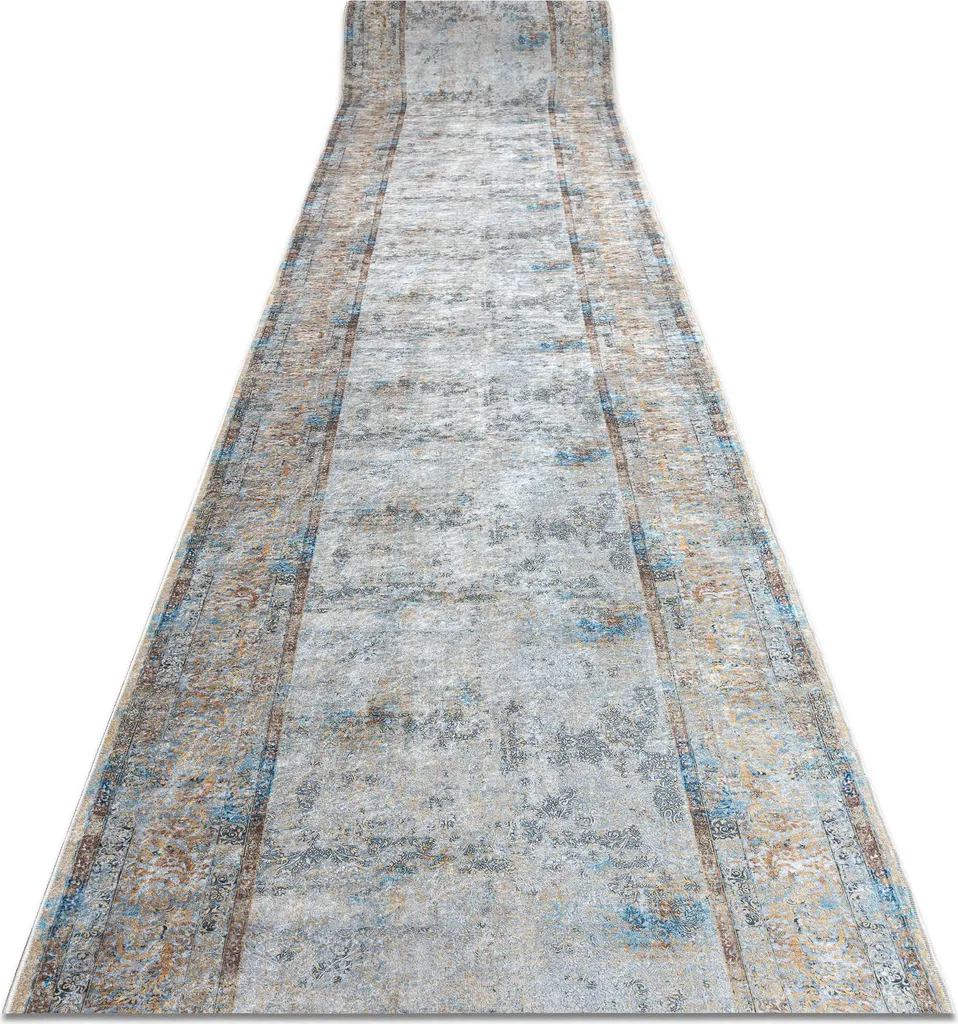 Lotus Bordero 95111 Tapis Gris Beige Caoutchouté Lavable 60x100 cm