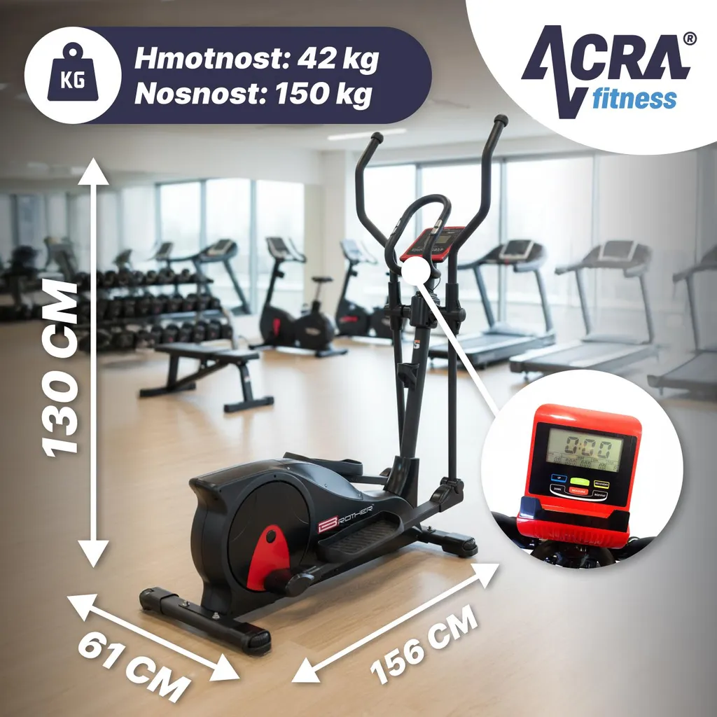 Crosstrainer Magnétique BE51 avec Console LCD et Résistance Ajustable
